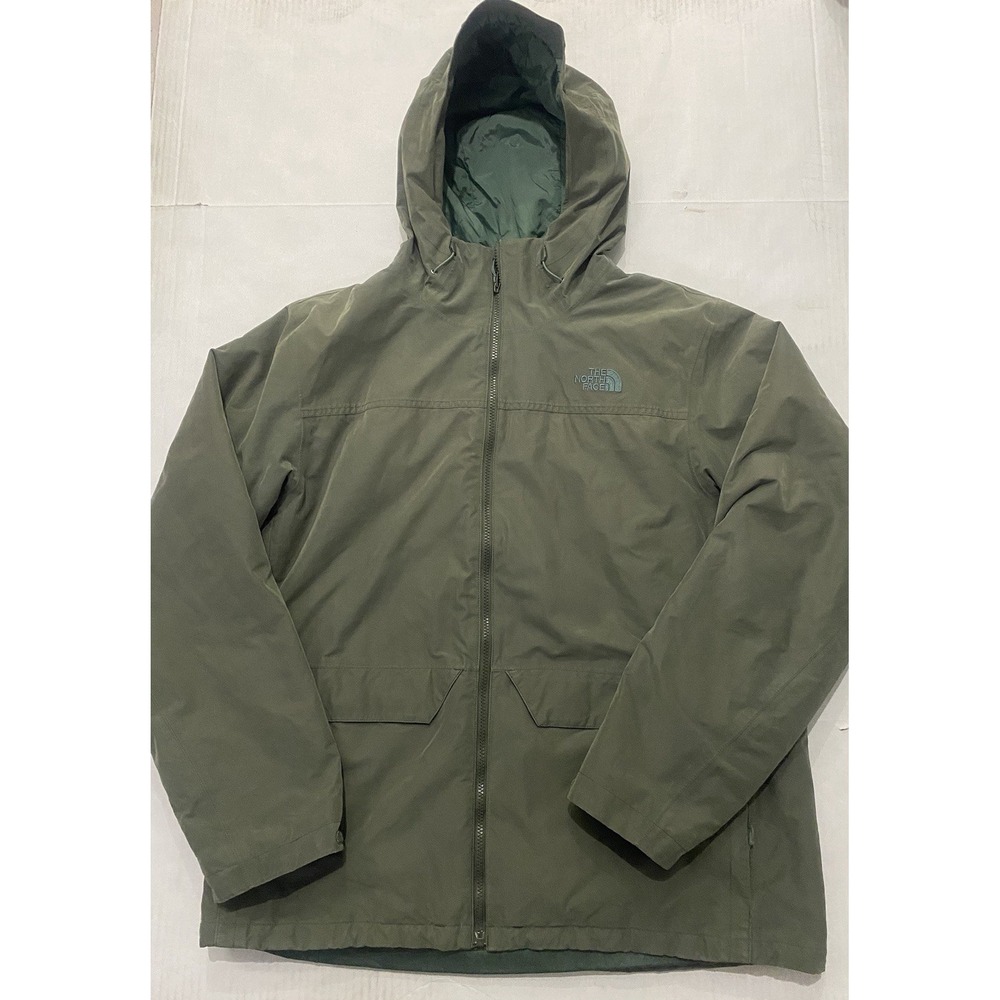 The North Face Men's Canyonlands Triclimate Hoodie Jacket Hunter Green. Size XL